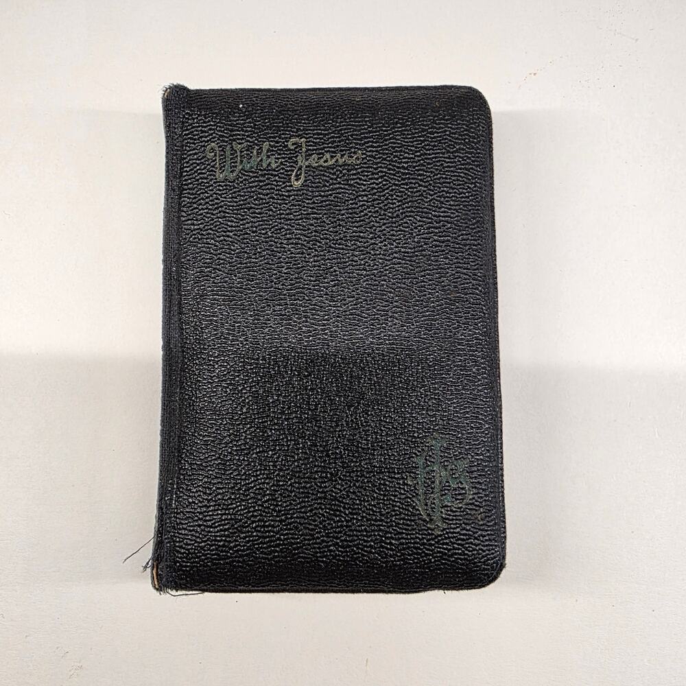 1925 "With Jesus" Catholic Prayer Book w/ Crucifix William J. Hirten 4.5x3